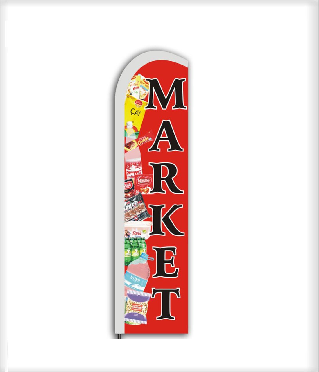 -MARKET- Yelken Bayrak Sadece KUMAŞ (75x300 cm)