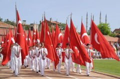 Okul Ahşap Tören Direği Hamail Dahil