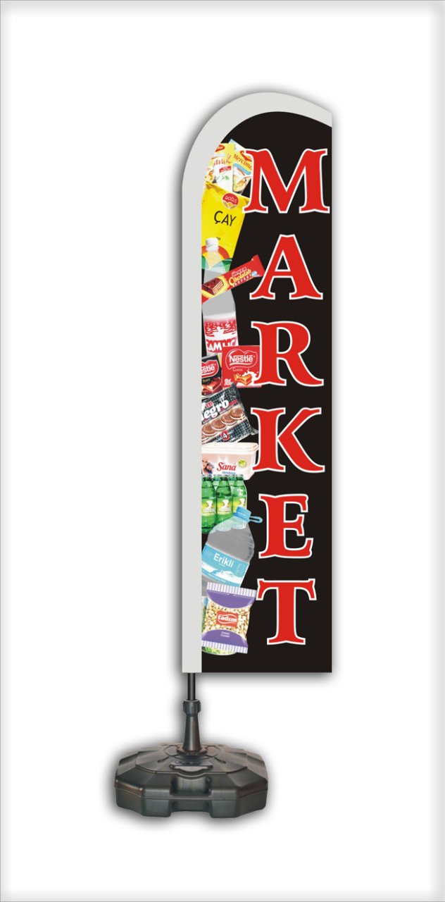 -MARKET- Yelken Bayrak TAKIM 1 Ad. - Siyah