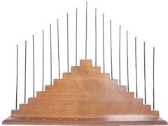 17'li Eski Türk Devletleri Ahşap Kaidesi ve Krom Direkleri