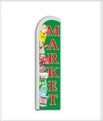 -MARKET- Yelken Bayrak Sadece KUMAŞ (75x300 cm) Yeşil