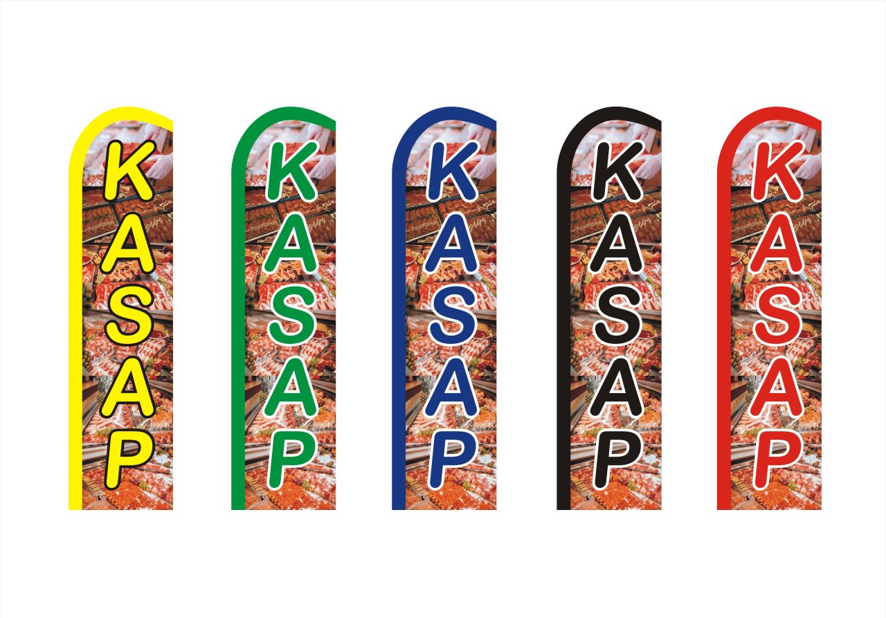 -KASAP- Yelken Bayrak Sadece KUMAŞ (75x300 cm)
