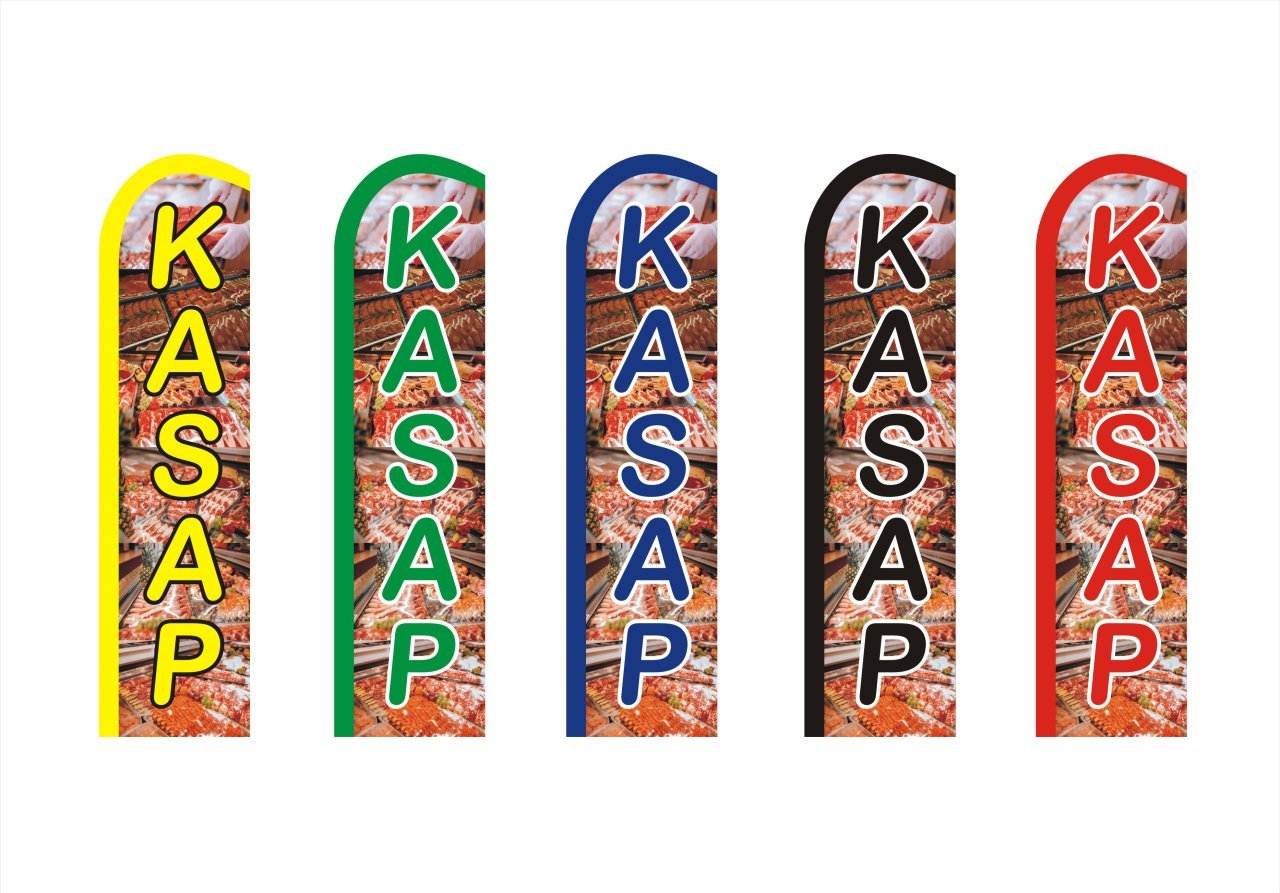 -KASAP- Yelken Bayrak Sadece KUMAŞ (75x300 cm)