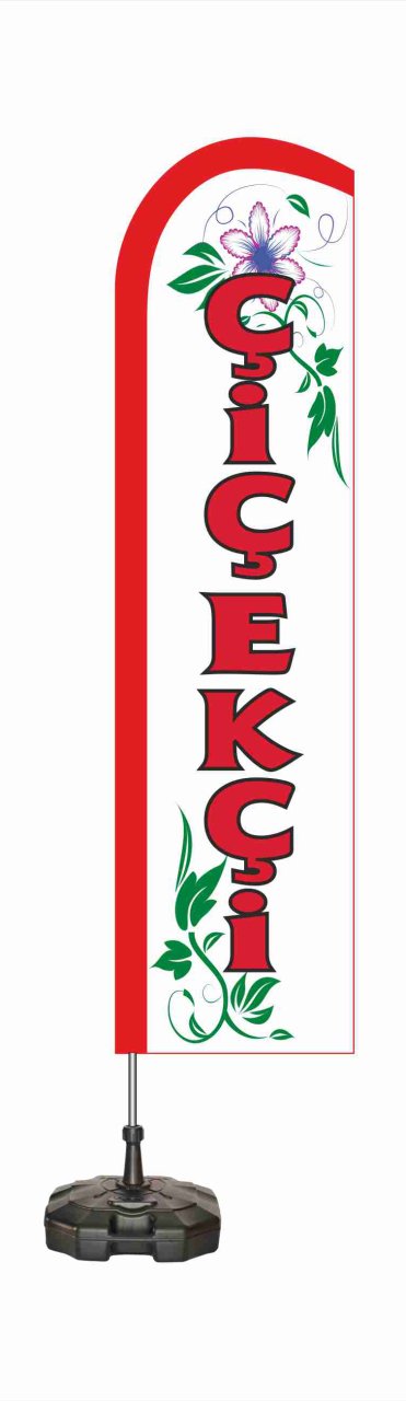 -ÇİÇEKÇİ- Yelken Bayrak TAKIM Kırmızı