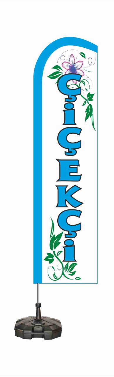 -ÇİÇEKÇİ- Yelken Bayrak TAKIM Mavi