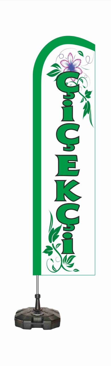 -ÇİÇEKÇİ- Yelken Bayrak TAKIM Yeşil