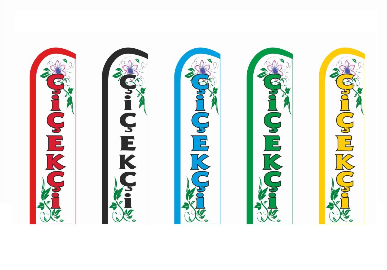 -ÇİÇEKÇİ- Yelken Bayrak (Sadece KUMAŞ 75x300 cm)