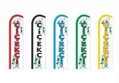 -ÇİÇEKÇİ- Yelken Bayrak (Sadece KUMAŞ 75x300 cm)