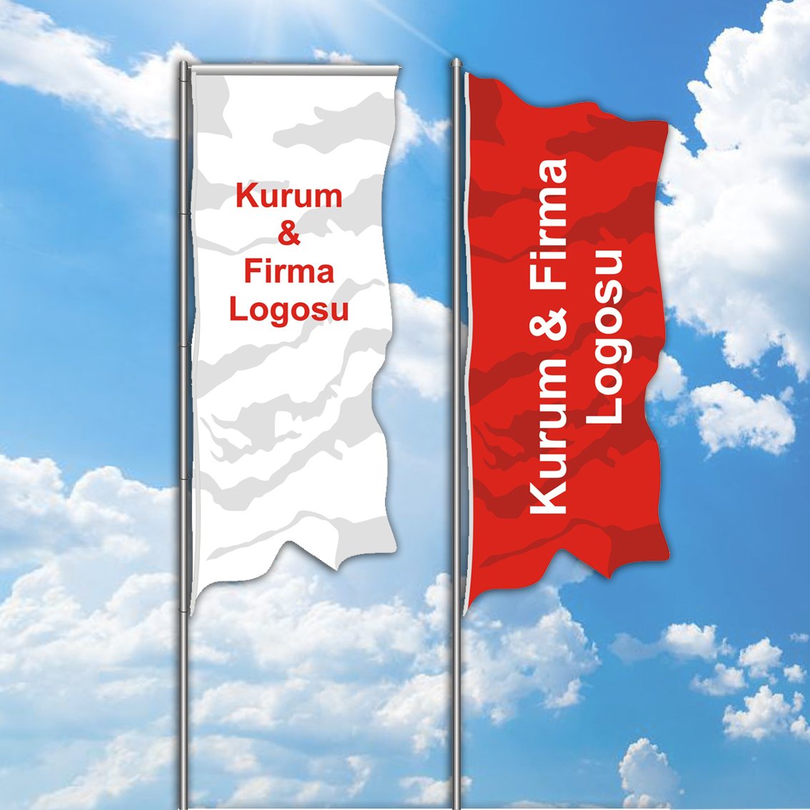 150x300 Dikey Gönder Bayrakları